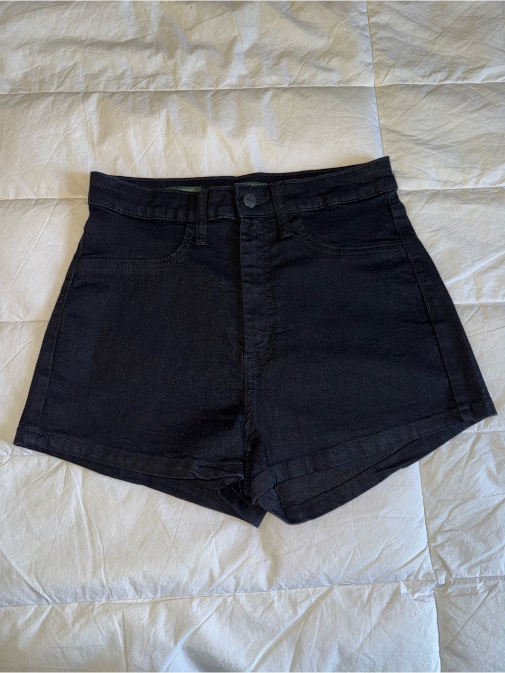 wild fable High-Waist Black Denim Shorts